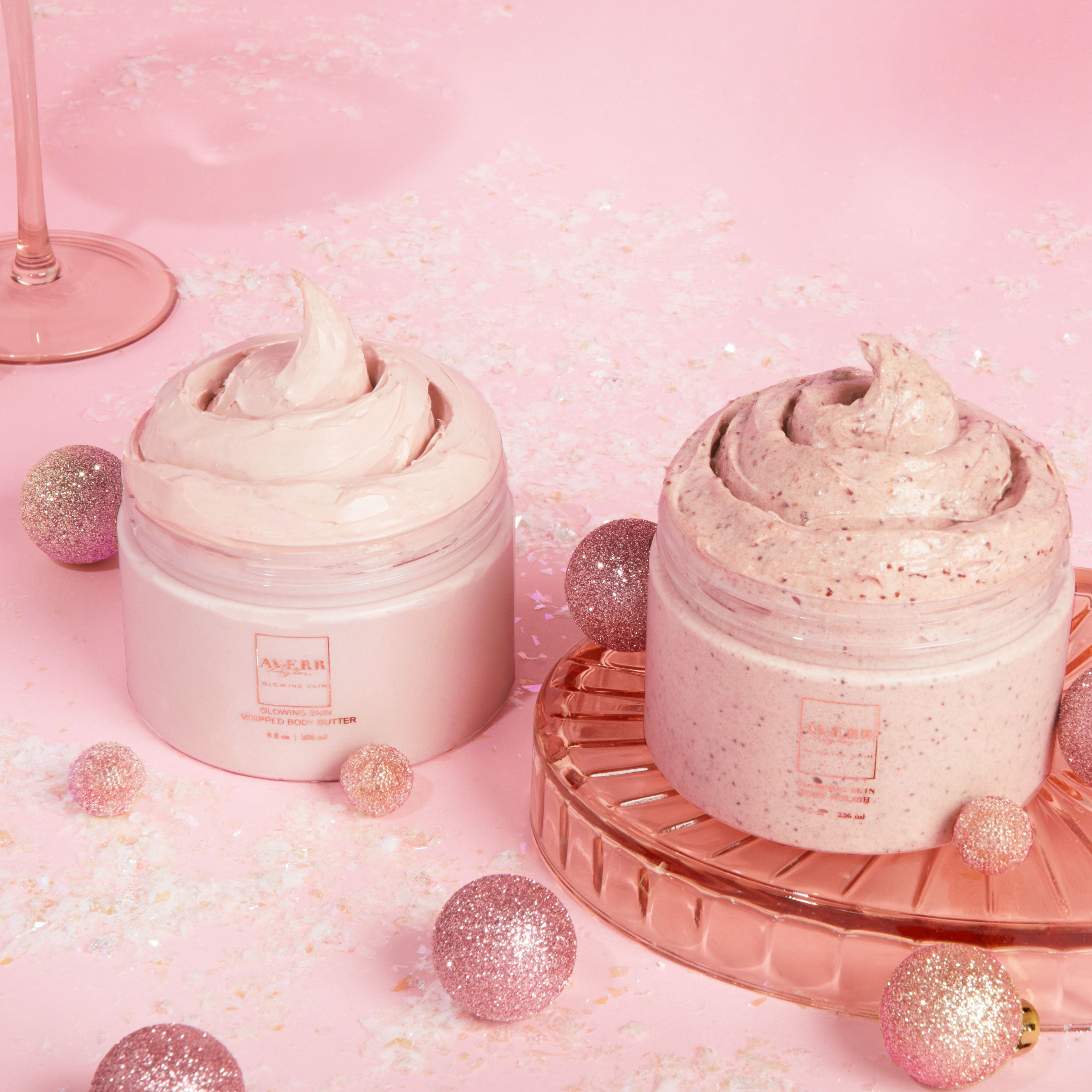Strawberry Champagne Body Butter and Polish Duo